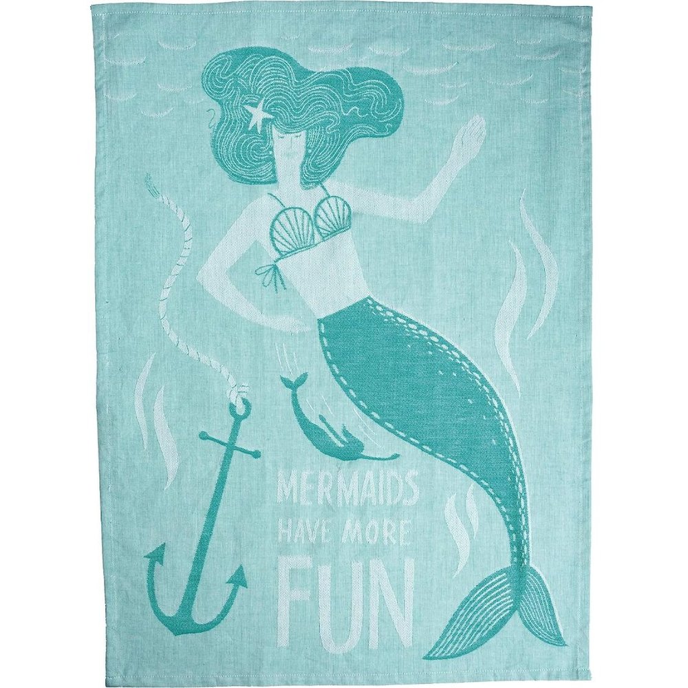 Primitives by Kathy - Jacquard Towel - Mermaids Have More Fun